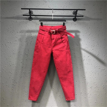 Φθινοπωρινή μόδα 2023 Red Hallem Jeans Γυναικεία casual παντελόνια Cowboy ψηλόμεση Boyfriend Befree Oversize Loose παντελόνι