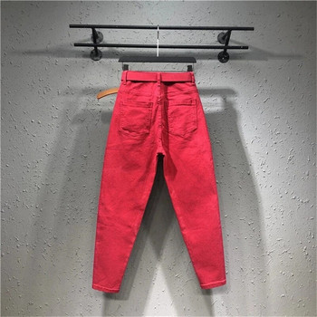 Φθινοπωρινή μόδα 2023 Red Hallem Jeans Γυναικεία casual παντελόνια Cowboy ψηλόμεση Boyfriend Befree Oversize Loose παντελόνι