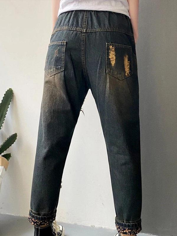 Max LuLu Briti disainiga teksariidest trükitud haaremipüksid naiste vabad teksad Naiste harajuku lillelised püksid vintage pantalonid