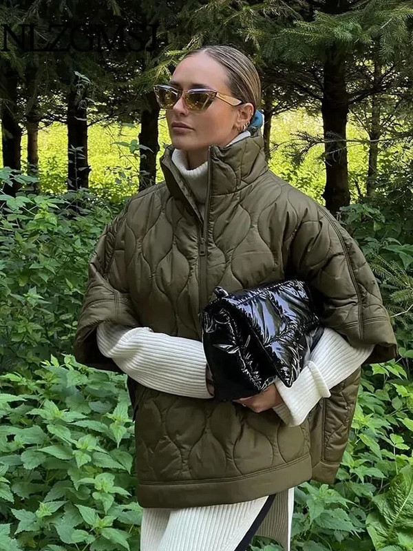 Moodne täispuuvillane tepitud jakk naistele lahtise kraega taskuga jope Naiste paksude lühikeste varrukatega mantel tänavarõivad