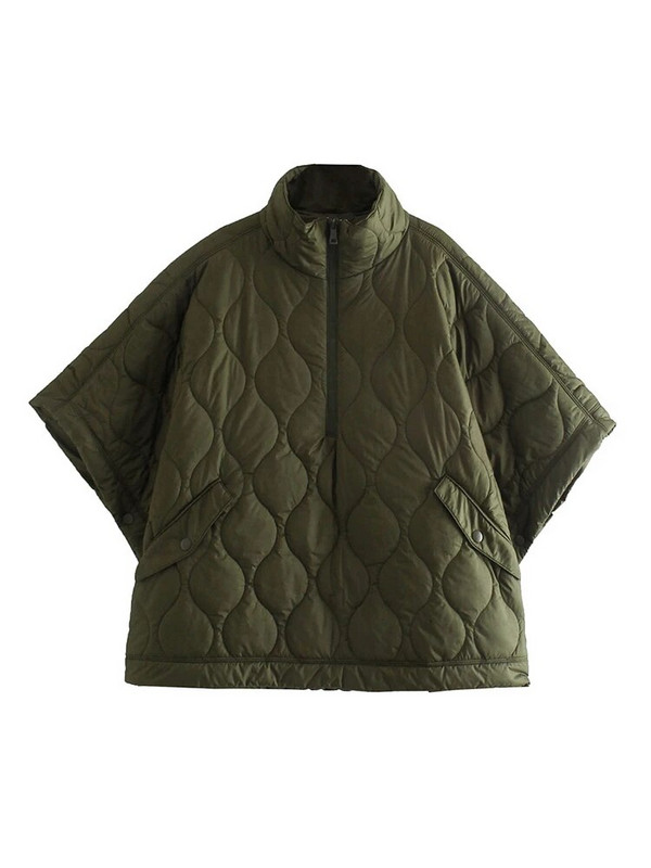 Moodne täispuuvillane tepitud jakk naistele lahtise kraega taskuga jope Naiste paksude lühikeste varrukatega mantel tänavarõivad