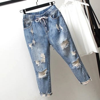 Zomer Ripped Boyfriend Jeans Voor Vrouwen Mode Losse Vintage Hoge Taille Jeans Plus Size Jeans 4XL Pantalones Mujer Vaqueros