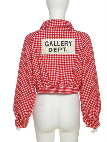 Nibber καρό στάμπα Γυναικείο μπουφάν με κολάρο Casual γράμματα που συνδυάζει φαρδιά παλτό Marajuku γυναικεία μόδα Hipster Top streetwear