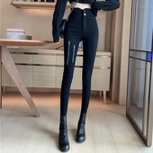 Naine Teksad Püksid Rinnaga Tõmblukk Kitsad püksid Pantalones Vaqueros Mujer