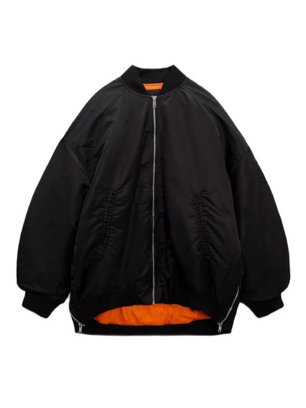 Proljeće jesen Ženska široka bomber jakna s O-izrezom Ženska nova jakna s patentnim zatvaračem s kosim džepom Kaput Ženske ležerne jakne za sve vrste