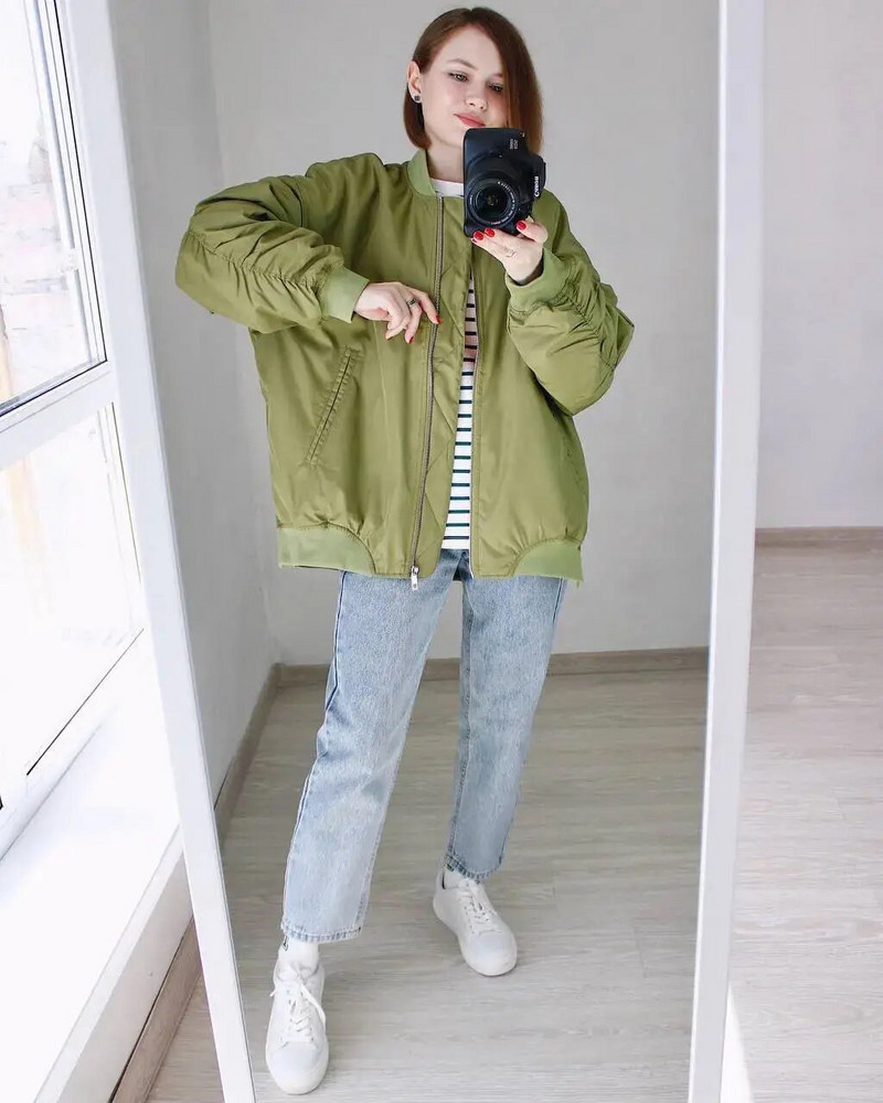 Proljeće jesen Ženska široka bomber jakna s O-izrezom Ženska nova jakna s patentnim zatvaračem s kosim džepom Kaput Ženske ležerne jakne za sve vrste