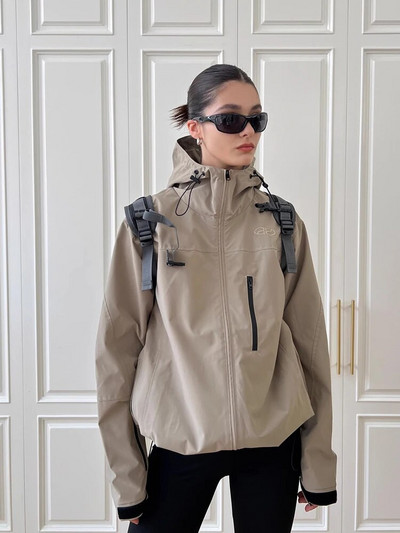 Tuulejope Naiste sügisene vintage kapuutsiga mantel Naiste vabaaja avara lukuga õuejoped Naiste neutraalses stiilis ülerõivad