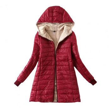 Дамско палто Уютно есенно зимно яке със средна дължина Ежедневно облекло Зимно яке Дамско вълнено палто Есенно облекло за открито