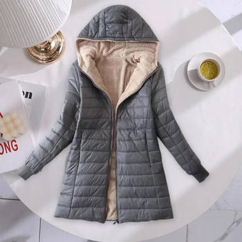 Γυναικείο παλτό Άνετο φθινοπωρινό χειμωνιάτικο Μπουφάν μεσαίου μήκους Casual Wear Winter Jacket Γυναικείο μάλλινο παλτό Φθινοπωρινά ρούχα για εξωτερικούς χώρους