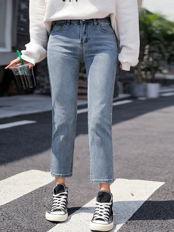 „Hyuna Style“ džinsai, moteriški 2023 m. ruduo, nauji aukšto juosmens, tiesūs vamzdeliai, ploni ridikėliai „Daddy“ kelnės „Pantalon Vintage Mujer“ džinsai, moteriški