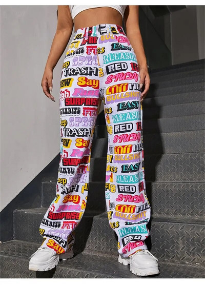 Moteriški džinsai su aukštu juosmeniu tiesiomis kojomis, pavasario, vasaros, naujos, pavasario, vasaros, gatvė, raudonos spalvos derančios asmenybės, 2022 m.