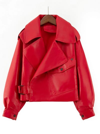 Ailegogo uustulnuk, talv sügis 2022 naiste nahast rahakott Campera Chaqueta Cuero Mujer Modis naiste mantel Veste Cuir De Couro