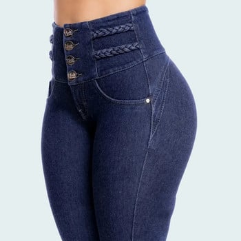 Fashion Thin Leg Elastic Jeans Γυναικεία Ψηλόμεση Skinny Denim Παντελόνι Oversize Παντελόνι Shaping Butt Lift Jeans