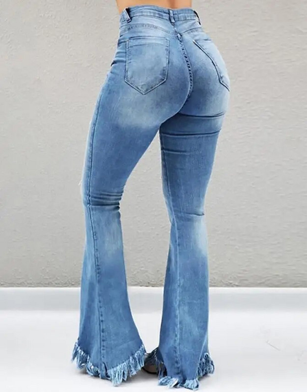 Moteriški džinsai, 2022 m. rudens mados tendencija, laisvalaikio paprasti siauri džinsai su diržu aukštu juosmeniu