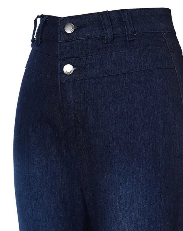 Moteriški džinsai, 2022 m. rudens mados tendencija, laisvalaikio paprasti siauri džinsai su diržu aukštu juosmeniu