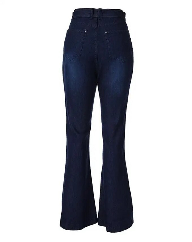 Moteriški džinsai, 2022 m. rudens mados tendencija, laisvalaikio paprasti siauri džinsai su diržu aukštu juosmeniu