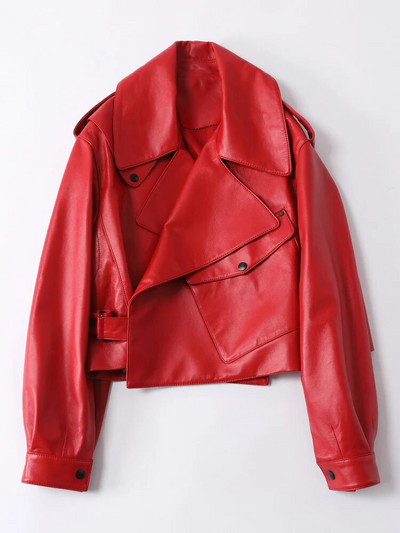 Aelegantmis juoda trumpa laisva Pu odinė striukė rudens žiemos minkšta dirbtinės odos striukė Gatvės laisvalaikio apatiniai drabužiai Moteriška dviratininko striukė