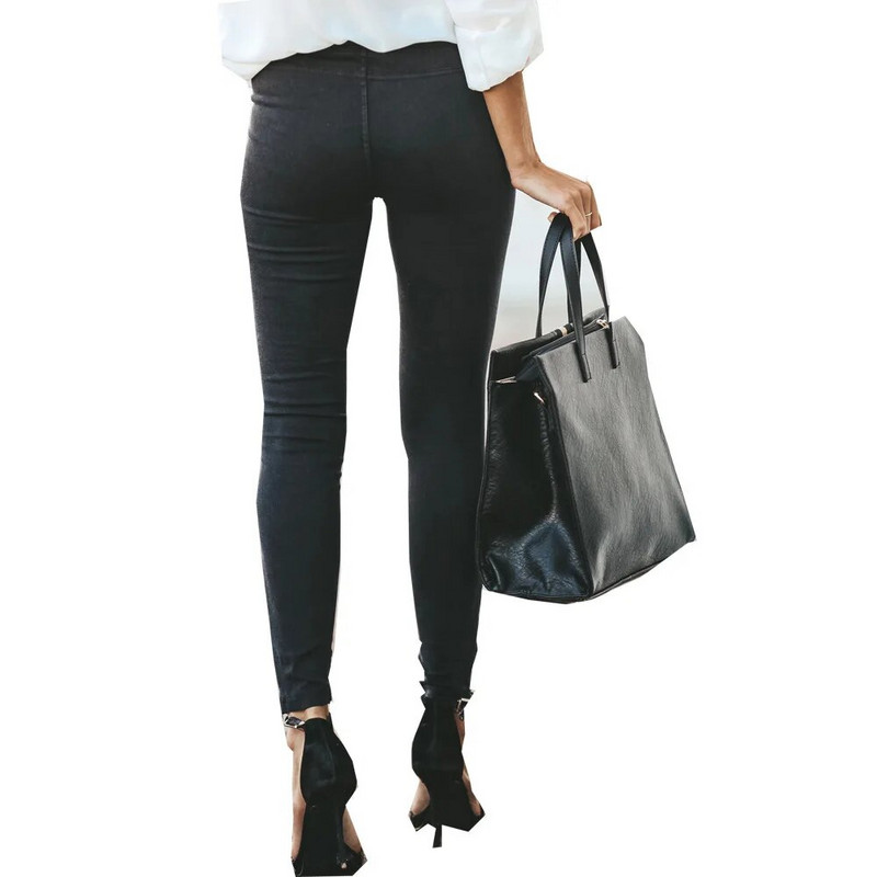 Ženske hlače Vintage nabrane pencil hlače Uredske dame Elastičnost Uske hlače Traperice Ulična Ženska odjeća 2021.