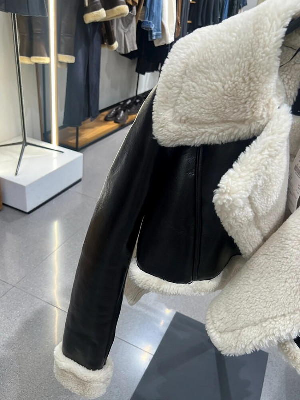 Fitaylor Νέο Φθινοπωρινό χειμερινό ψεύτικο δερμάτινο τζάκετ αρνί Γυναικείο φερμουάρ με φερμουάρ πέτο Κοντό παλτό Pu Lady χοντρά ζεστά ρούχα Moto Biker