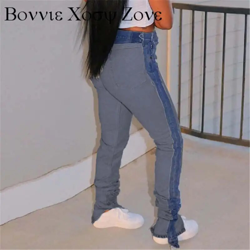 Moteriški moteriški džinsai 2022 m. pagal užsakymą apverstas aukštu juosmeniu apatiniu apatiniu apatiniu kelnaičiu moteriški moteriški džinsiniai džinsai