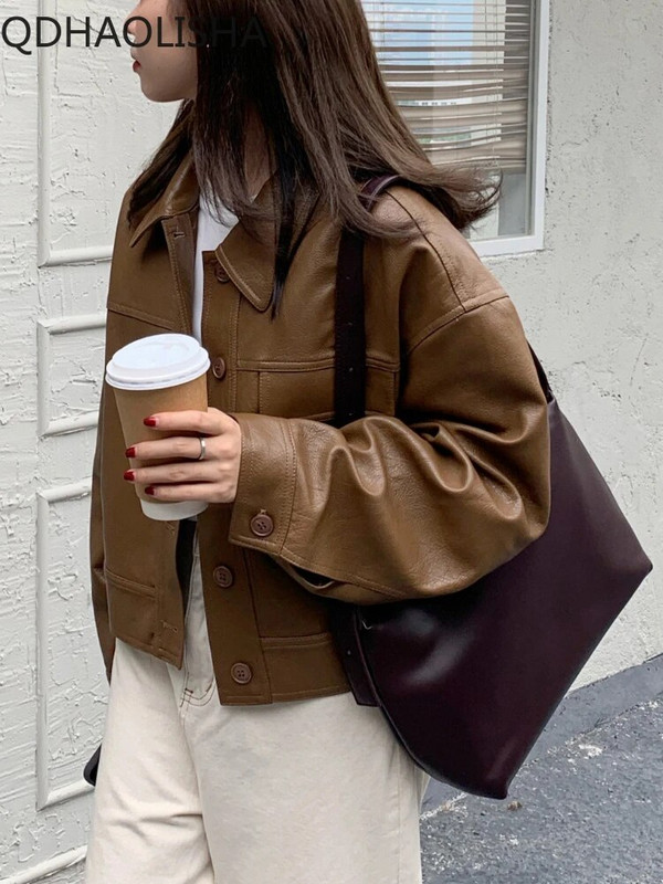 Ženska jakna 2023 Jesen Zima Novo u korejskoj verziji Opuštena, svestrana temperamentna kratka jakna, jakna s dugim rukavima, ženska