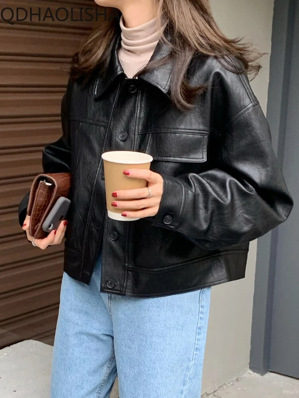 Ženska jakna 2023 Jesen Zima Novo u korejskoj verziji Opuštena, svestrana temperamentna kratka jakna, jakna s dugim rukavima, ženska