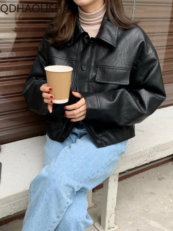 Ženska jakna 2023 Jesen Zima Novo u korejskoj verziji Opuštena, svestrana temperamentna kratka jakna, jakna s dugim rukavima, ženska