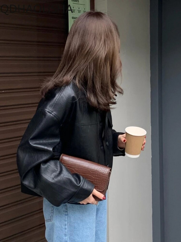 Ženska jakna 2023 Jesen Zima Novo u korejskoj verziji Opuštena, svestrana temperamentna kratka jakna, jakna s dugim rukavima, ženska