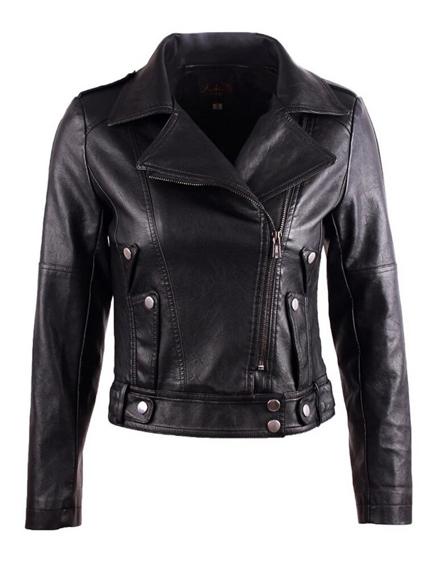 Aelegantmis Γυναικείο κλασικό μπουφάν από συνθετικό δέρμα 2023 Ολοκαίνουργιο λεπτό κοντό παλτό Γυναικεία μπουφάν Moto Biker Γυναικεία βασικά εξωτερικά ενδύματα