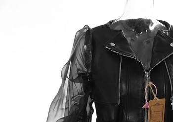 Γυναικείο μπουφάν μοτοσικλέτας από συνθετικό δέρμα PU Belted Slim Casual Designer Biker Jackets