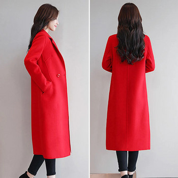 Χειμερινό Παλτό Αντιρυτιδικό Χειμερινό Πανωφόρι Χαλαρό Κορεάτικο Στιλ Χειμερινό Πανωφόρι Μοντέρνο Γυναικείο παλτό μεσαίου μήκους για αγορές