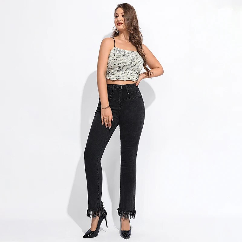 Vintage Tutt Denim Teksad Tänavarõivad Kõrge vöökohaga heledad teksad Naiste Korea Mood Fit õhukesed nööbid püksid vabaaja kitsad püksid