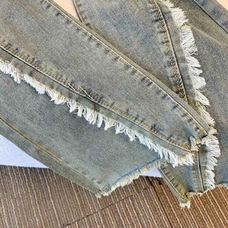 Flare teksad Naine kõrge vöökohaga Korea ülevaated Paljud riided Tänavarõivad Denim Y2k sirge sääre teksad Naiste riided püksid naiste