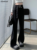 Teksad Naised Solid Kõik sobivad Vintage Retro Nostalgiline Kevadine Ameerika stiilis Vaba aeg Puhkuse Tänavarõivad Lihtsate nööpidega mood Denim