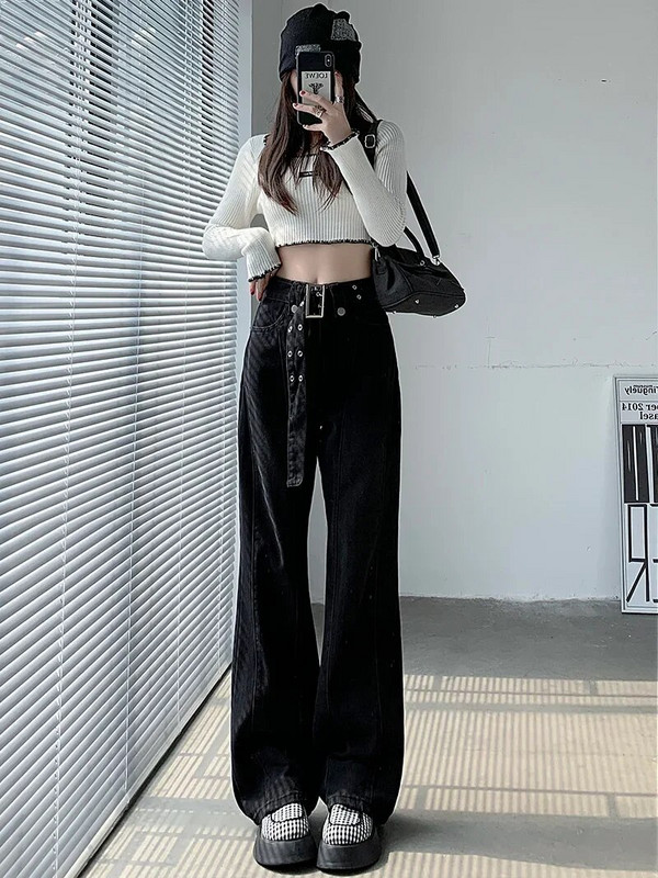 Teksad Naised Solid Kõik sobivad Vintage Retro Nostalgiline Kevadine Ameerika stiilis Vaba aeg Puhkuse Tänavarõivad Lihtsate nööpidega mood Denim