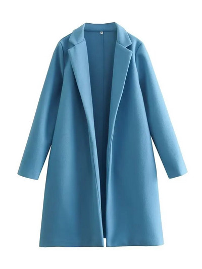 TRAF 2023 kaamelivärvi sügisene naiste mantel pikkade varrukatega avara jope Vintage Trench-mantel Naiste välisriided, soe Y2K vana raha stiil