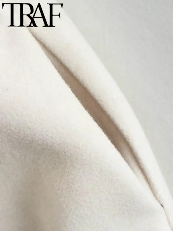 TRAF 2023 kaamelivärvi sügisene naiste mantel pikkade varrukatega avara jope Vintage Trench-mantel Naiste välisriided, soe Y2K vana raha stiil