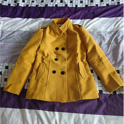 UHYTGF moodne naiste talvejope, kaherealine lühike villane mantel, ühevärviline korea õhuke naiste villane jope, lahtine suurus 1150