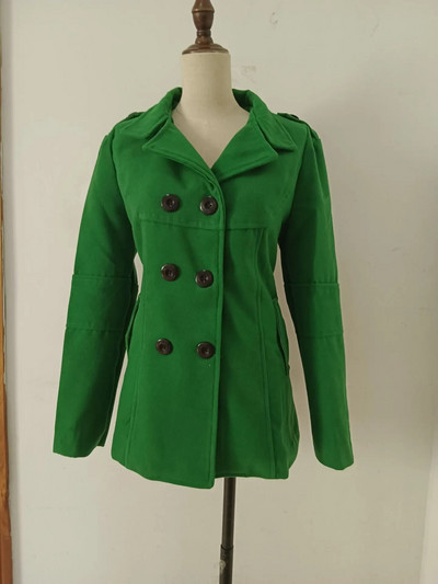 UHYTGF moodne naiste talvejope, kaherealine lühike villane mantel, ühevärviline korea õhuke naiste villane jope, lahtine suurus 1150