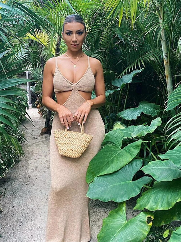 „Fantoye“ seksuali „Fantoye“ suknelė su spageti juostele be nugarų, moteriška suknelė be rankovių, iki kulkšnių, moteriška, elegantiška vakarėliui skirta suknelė