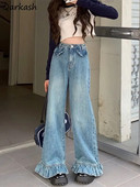 S-4XL platėjantys džinsai, moteriški, skalbti senoviniai Harajuku gatvės drabužiai viso ilgio, švelnūs aukštu juosmeniu Retro džinsinės kelnės Джинсы Mujer