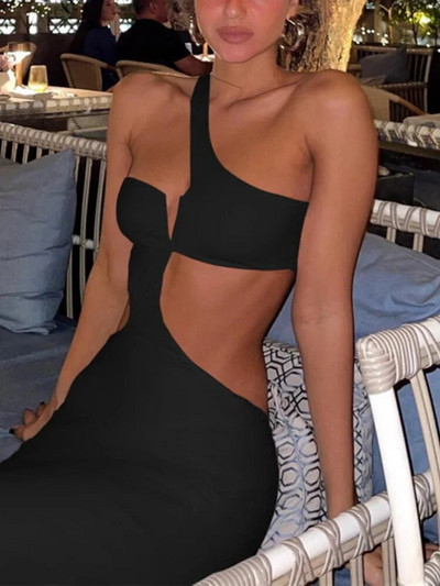 Päikeselised seksikad Y2K riided, varrukateta, seljata Bodycon Maxi kleidid naistele 2023. aasta klubi sünnipäevapeo elegantsed rõivad