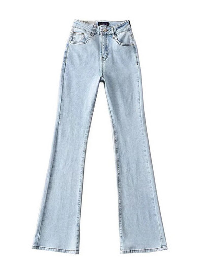 MiuKoMiYa Streetwear Flared Teksad Naiste kõrge vöökohaga teksapüksid naistele 2023 INS täispikad õhukesed teksad naistele vabaaja