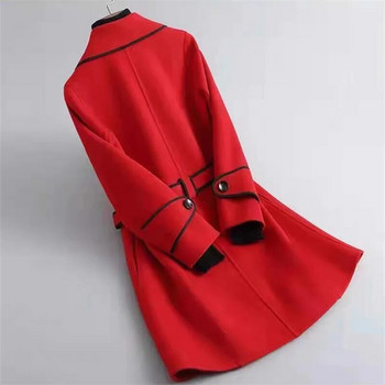 2023 Νέο Φθινοπωρινό Χειμερινό Παλτό για Γυναικεία Γυναικεία Ρούχα Φαρδιά Μάλλινο Μπουφάν