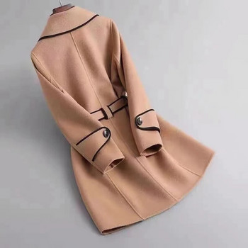 2023 Νέο Φθινοπωρινό Χειμερινό Παλτό για Γυναικεία Γυναικεία Ρούχα Φαρδιά Μάλλινο Μπουφάν