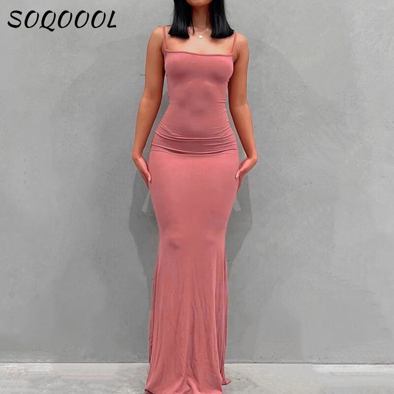 Elegantiška „Bodycon Maxi“ suknelė moterims, 2023 m. vasara