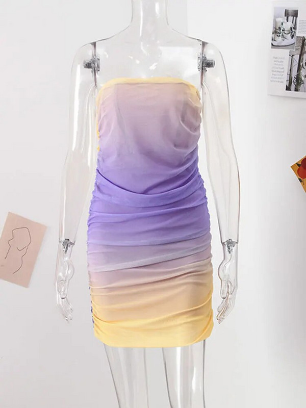 TRAFZA Woman Suvi 2023 Kleit Moodne Drapeeritud Seksikas Olkaimeta Kleit Naiste Kattega õhukesed Minikleidid Peo-õhtukleit Mujer