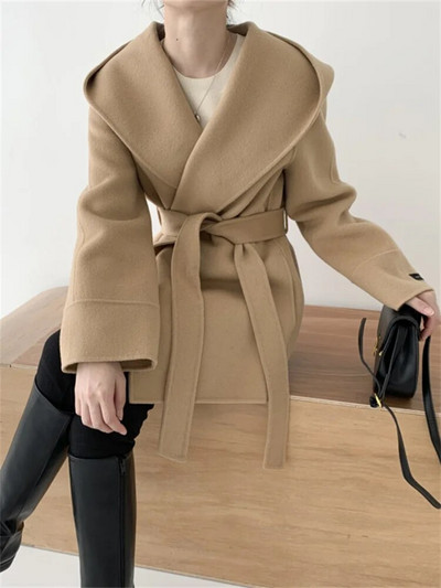 Syiwidii villasegudest jope naistele 2023. aasta pitskattega kapuutsiga naiste jope, vana vabaaja Korea moe keskpikk, soojad ülerõivad