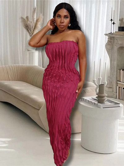 Joskaa Elegantna drapirana crna maksi haljina, ženske seksi rastezljivi ogrtači na jedno rame bez rukava, ljetne klupske haljine za zabavu za ljeto 2023.