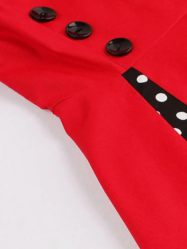 S-5XL Moteriškas chalatas Retro vintažinė suknelė 50-ųjų 60-ųjų Rockabilly Dot Swing Pin Up Vasarinės vakarėlio suknelės Elegantiškos tunika Vestidos Kasdienis